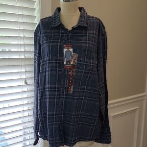 Men's Blue Plaid Shirt